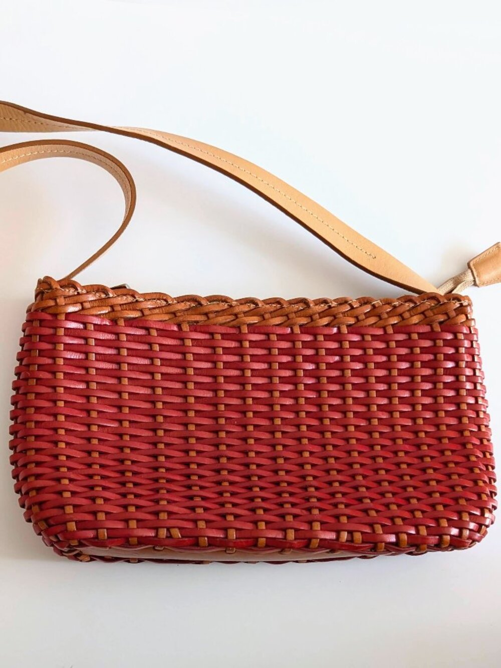 Ellepi Woven Leather Shoulder Bag Made In Italy